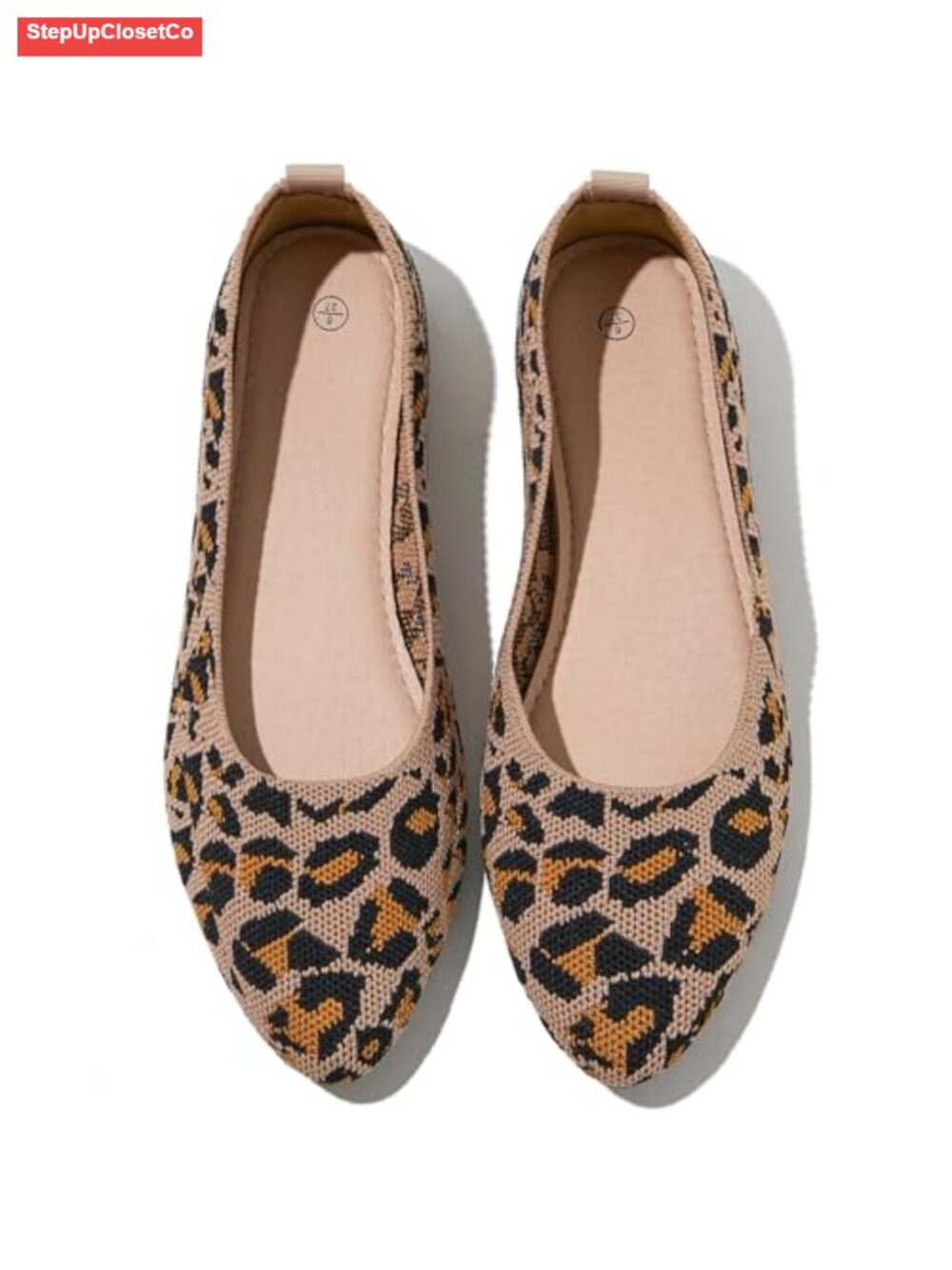 Women's Pointed Toe Ballet Flats Cushiony Insole Stretchy Mesh
